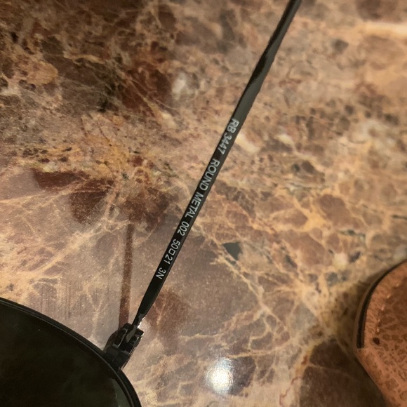 Ray Ban Sunglasses Black Round Metal RB3447  NEW - Picture 3 of 6